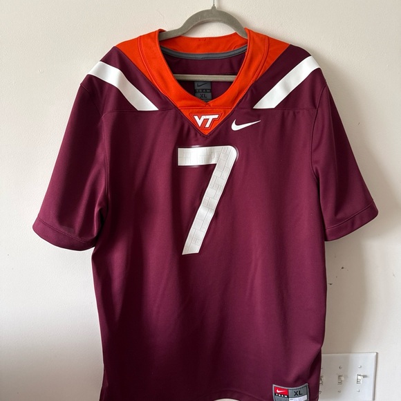 Nike Maroon and Orange Men's Shirt